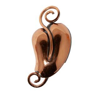 Vintage 1950s Brooch Matisse Renoir Solid Copper Leaf Pin